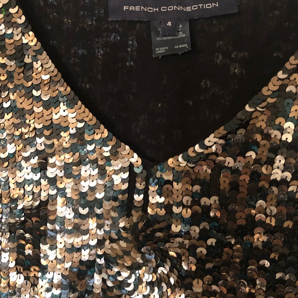 Sequin French Connection V-Neck Shift Dress - Picture 3 of 3